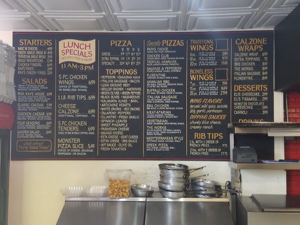 Papa Ray's Pizza and Wings Menu - Image 2